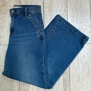 GAP High-Waist Wide Leg Jeans (US 26) - Medium Blue Denim
